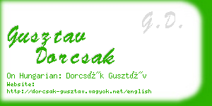 gusztav dorcsak business card